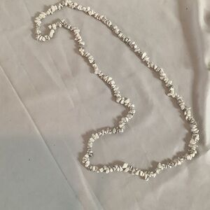 white stone necklace